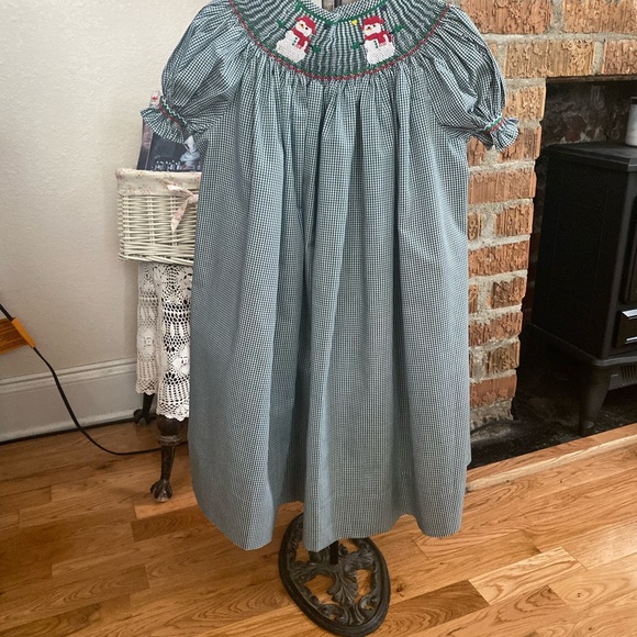 Wish Upon A Star Girls Smocked Christmas Dress size 5 - Picture 16 of 16